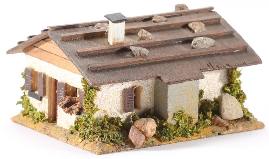 Building FALLER H0 scale wood house mountain hut #296 --- Holzhaus Berghaus
