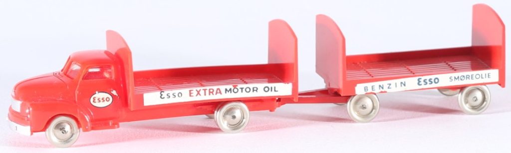 Vintage LEGO plastic truck Bedford + trailer "ESSO" #251-2 1252-2
