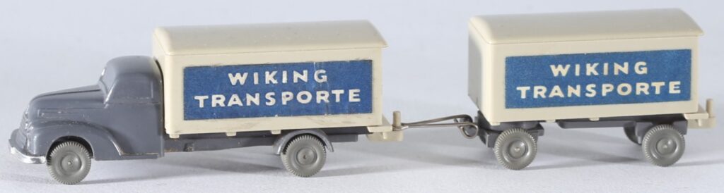Vintage WIKING (WM) plastic scale 1/90 Ford 3500 truck & trailer "Wiking Transporte" #54 - 54a
