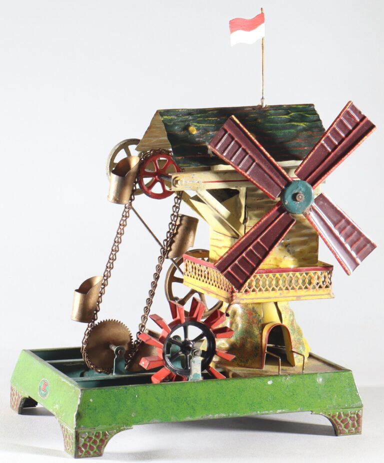 doll-cie-germany-tinplate-toy-blechspielzeug-drive-model-antriebsmodell-steamplant-dampfmaschine-windmill-windmuhle-1a