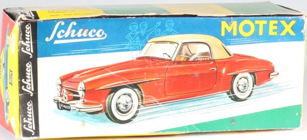 schuco-germany-tinplate-blech-motex-car-auto-mercedes-190-sl-coupe-original-not-replica-1088-1l