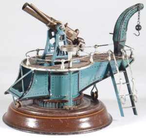 marklin-germany-tinplate-blech-military-toy-kriegsspielzeug-coastal-artillery-kustengeschutz-15-cm-durchmesser-graublau-8049-2-1a