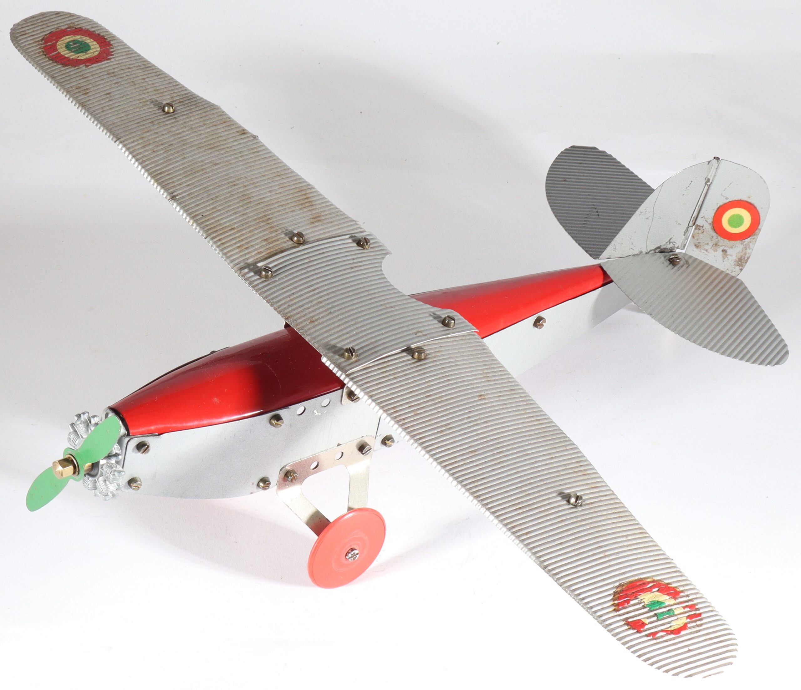 kallistoys-auctions-auktionen-antique-vintage-toys-antik-historisch-spielzeug-bral-italy-metal-meccano-airplane-flugzeug-1b