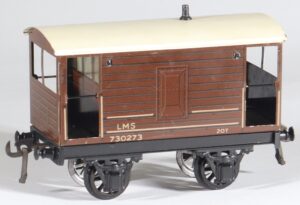Bassett Lowke antique toy train 0 gauge tinplate brake van LMS #1360/0