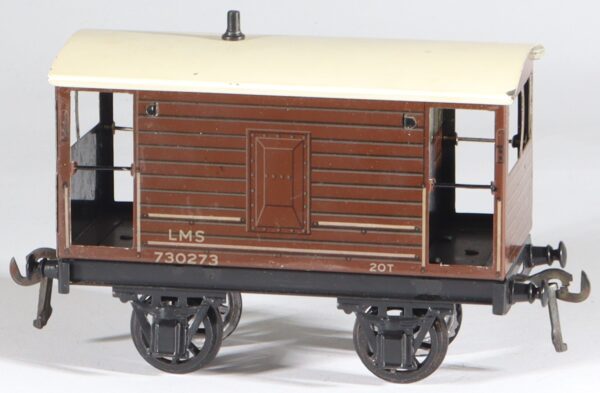 kallistoys-auctions-auktionen-antique-vintage-toys-antik-historisch-spielzeugbassett-lowke-england-0-gauge-tinplate-blech-brake-van-bremserwagen-lms-1360-0-1d