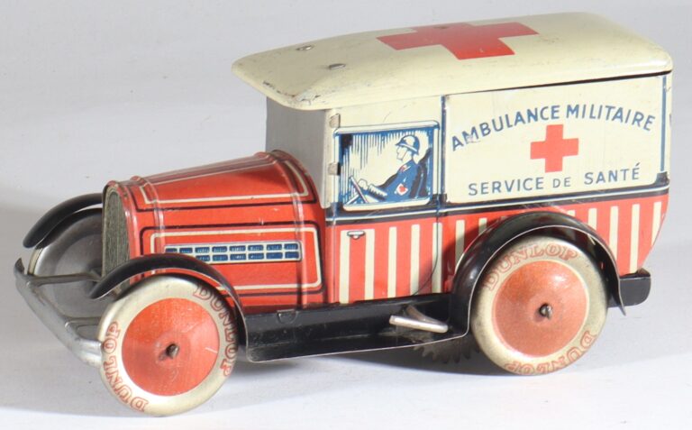kallistoys-auctions-auktionen-antique-vintage-toys-antik-historisch-spielzeug-giacomo-de-andreis-france-tinplate-toy-blechspielzeug-clockwork-uhrwerk-car-auto-ambulance-krankenwagen-1a