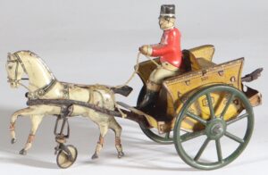kallistoys-auctions-auktionen-antique-vintage-toys-antik-historisch-spielzeug-greppert-kelch-germany-tinplate-toy-blechspielzeug-clockwork-uhrwerk-single-horse-carriage-einspanner-501-1a