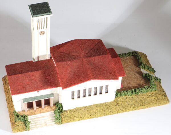 kallistoys-auctions-auktionen-antique-vintage-toys-antik-historisch-spielzeug-rudolf-spitaler-germany-spur-h0-wood-house-holzhaus-modern-church-moderne-kirche-distler-uhrwerk-6487-1b