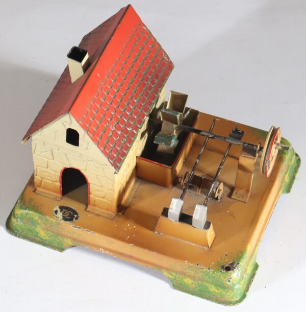 kallistoys-auctions-auktionen-antique-vintage-toys-antik-historisch-spielzeug-doll-cie-germany-tinplate-blech-watermill-with-hammer-mill-wassermuhle-mit-hammerwerk-1b