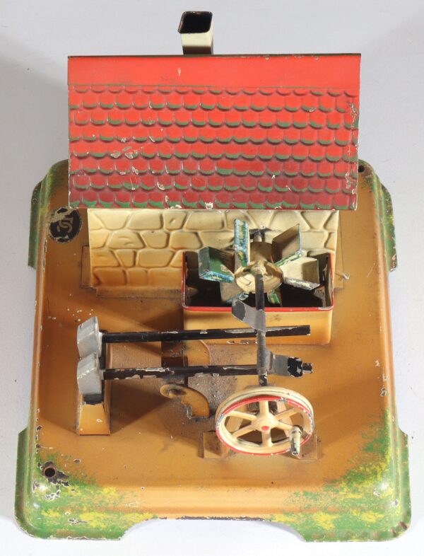 kallistoys-auctions-auktionen-antique-vintage-toys-antik-historisch-spielzeug-doll-cie-germany-tinplate-blech-watermill-with-hammer-mill-wassermuhle-mit-hammerwerk-1g