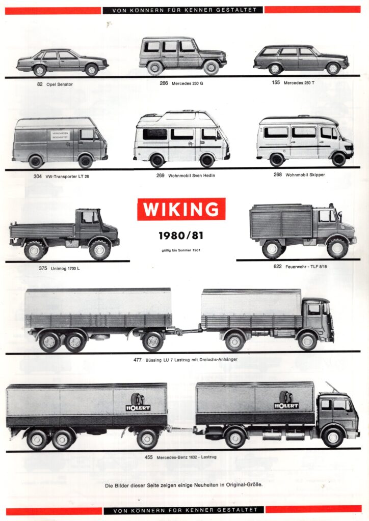 Wiking 1980-1981 Catalogue