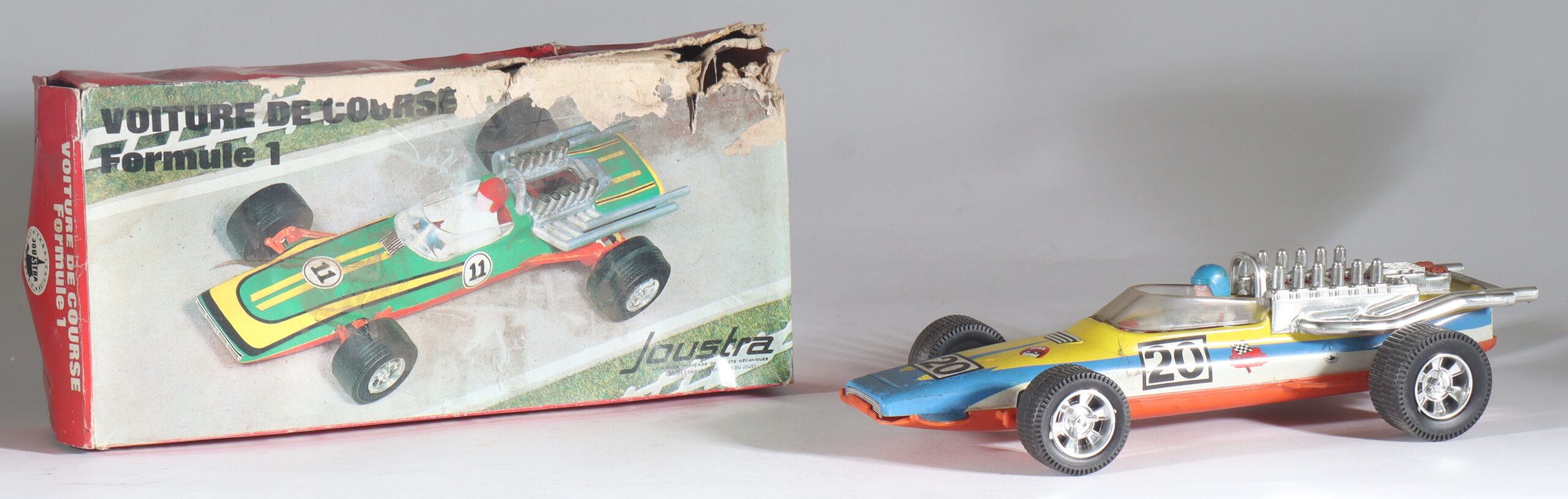 1a Joustra Formula 1 Racing Car No. 2180 Tinplate Toy with Original Box 1970s
