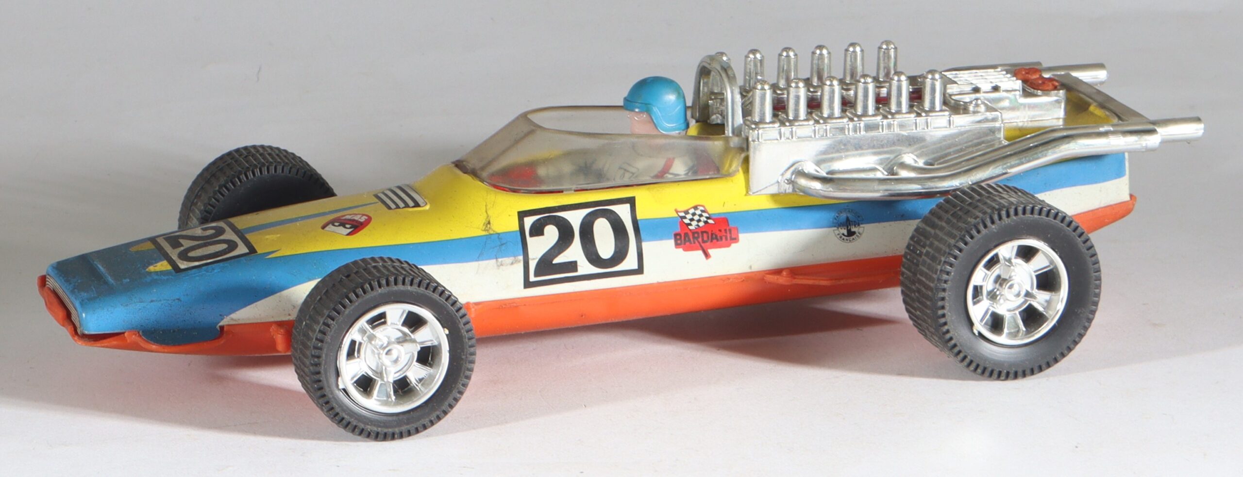 1b Joustra Formula 1 Racing Car No. 2180 Tinplate Toy with Original Box 1970s