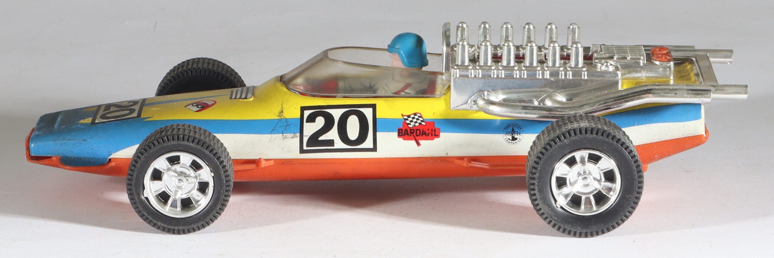 1d Joustra Formula 1 Racing Car No. 2180 Tinplate Toy with Original Box 1970s
