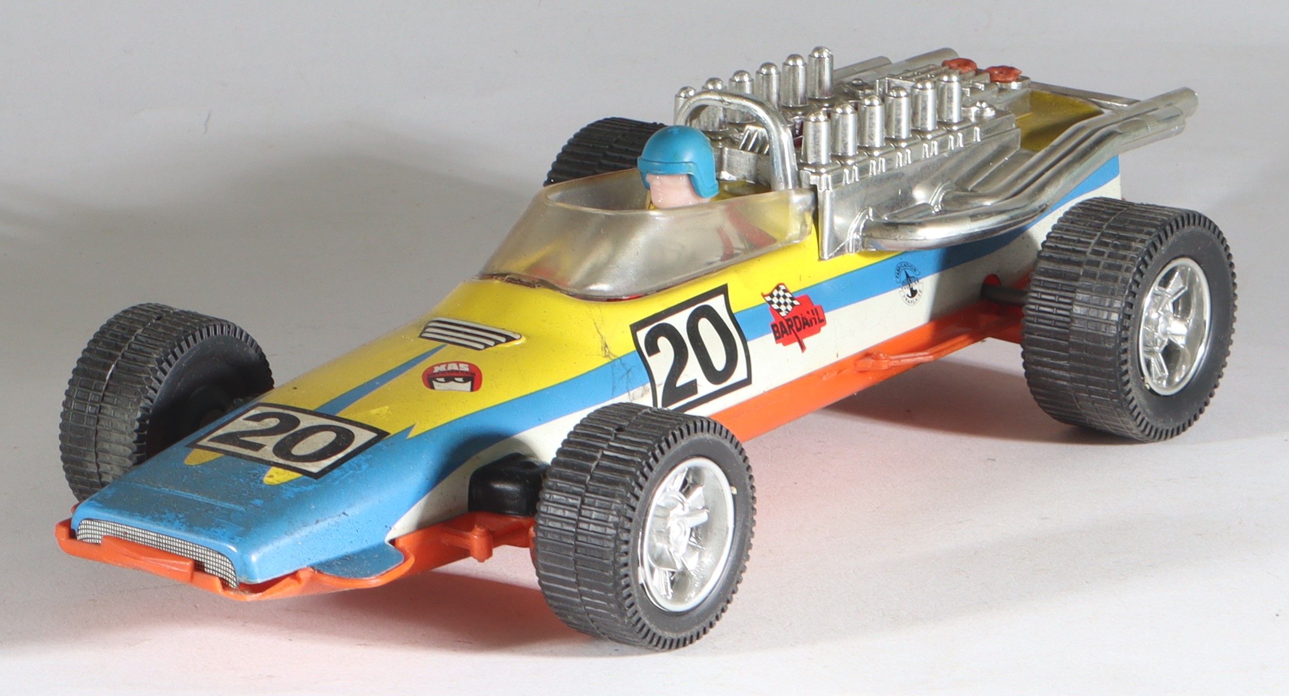 1e Joustra Formula 1 Racing Car No. 2180 Tinplate Toy with Original Box 1970s