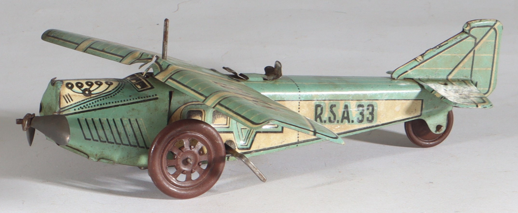 rico-spain-tinplate-blech-airplane-flugzeug-propellor-clockwork-uhrwerk-r-s-a-33-1a