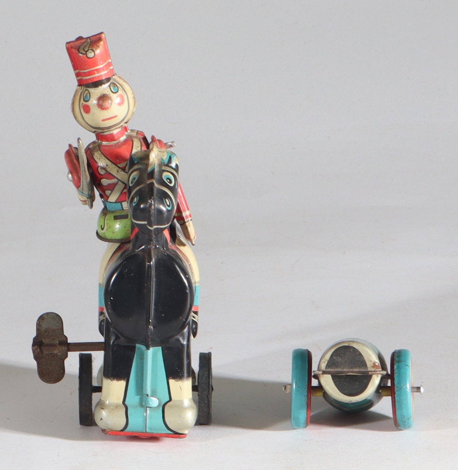 toplay-tps-japan-tinplate-blech-toy-spielzeug-cavalry circus horse with cannon-1d toplay-tps-japan-tinplate-blech-toy-spielzeug-cavalry-circus-horse-with-cannon-1d