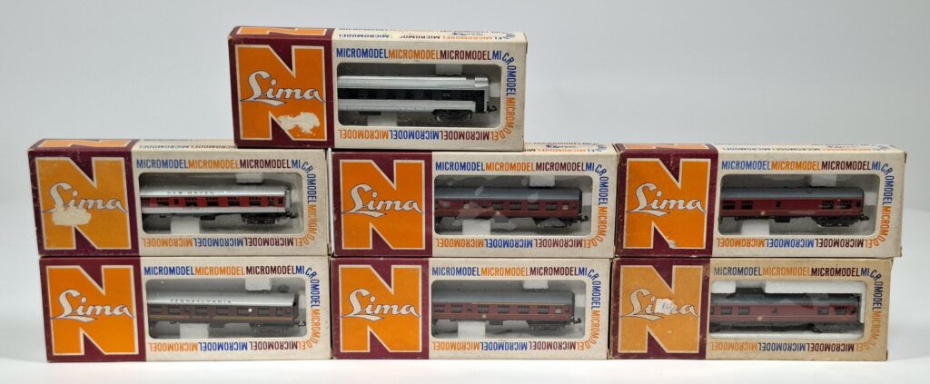Lima N gauge 1:160 lot of American & Canadese passenger cars in OB
