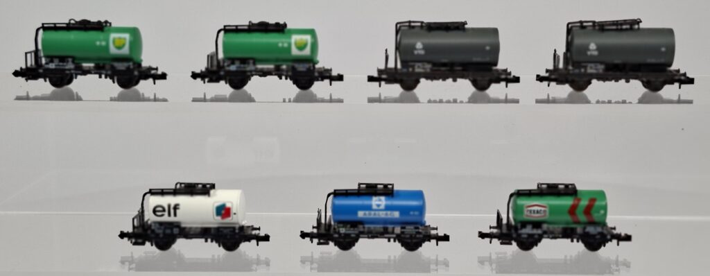 Fleischmann N gauge 1:160 lot with two-axle tank wagons