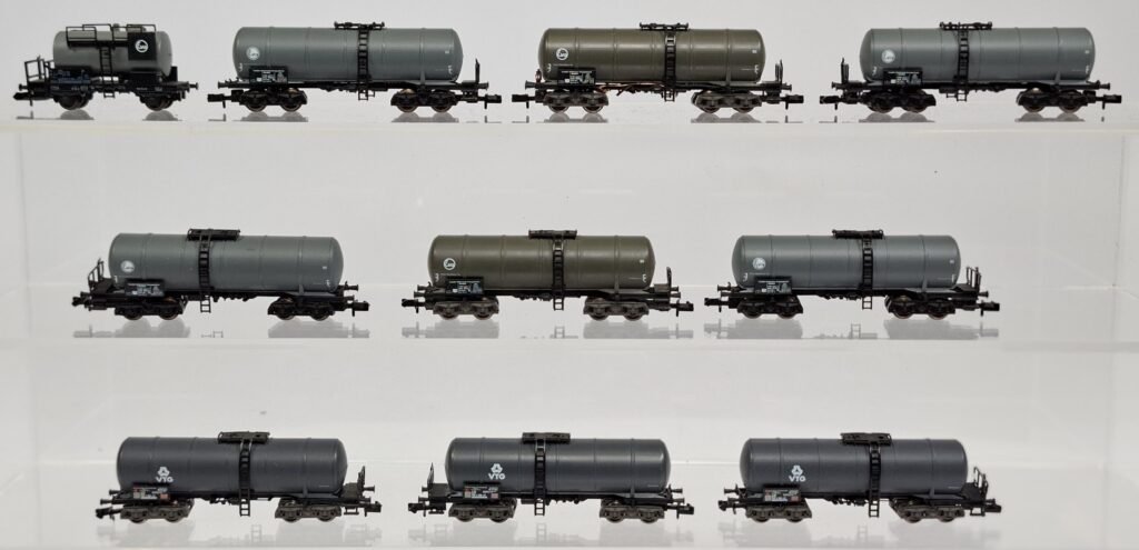 Fleischmann Spur N 1:160 Konvolut vierachsige Kesselwagen VTG und EVA