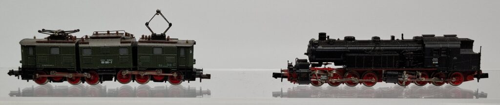 Arnold Spur N 1:160 Konvolut mit Elektrolok BR 191 und Dampflok BR 96 Mallet