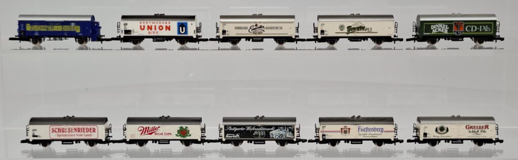 Märklin Spur Z 1:220 Konvolut mit 10 unterschiedlichen Bierwagen