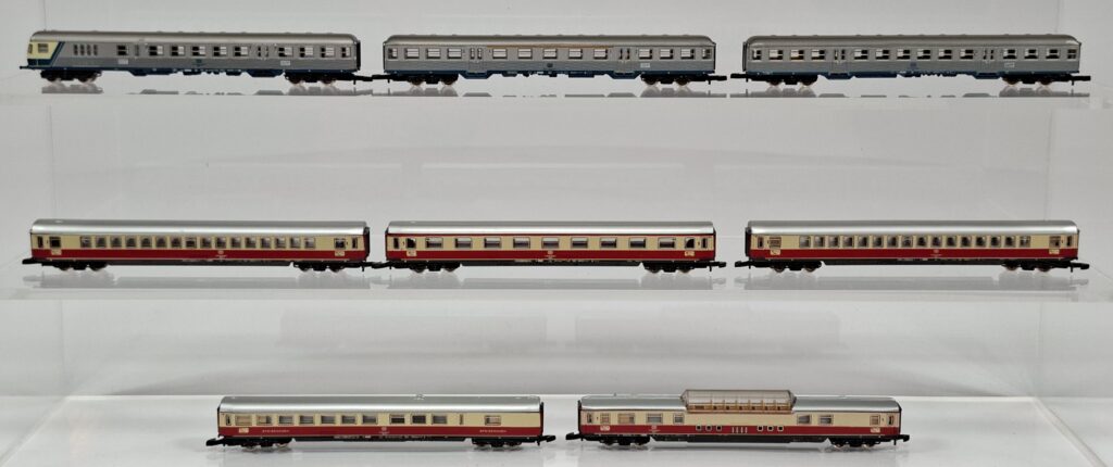 Märklin Spur Z 1:220 Konvolut Personenwagen "Silberlinge" und TEE