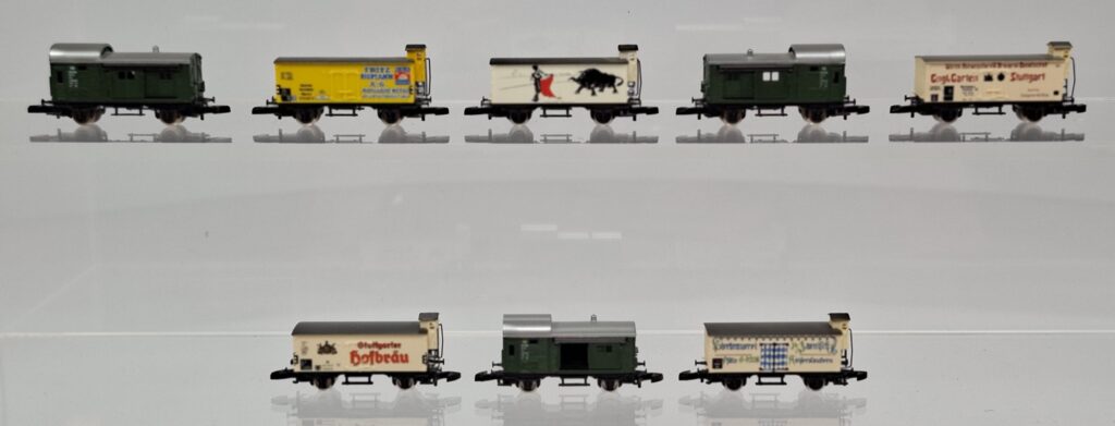 Märklin Spur Z 1:220 Konvolut zweiachsige Güterwagen mit Bremserhaus