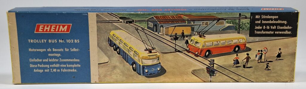 Eheim H0 gauge trolleybus set motorcar yellow #102BS in OB