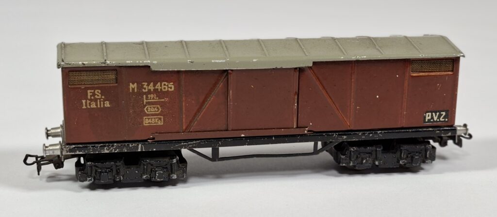PVZ Spur H0/00 Blech geschlossener Güterwagen FS Italien nur 1950