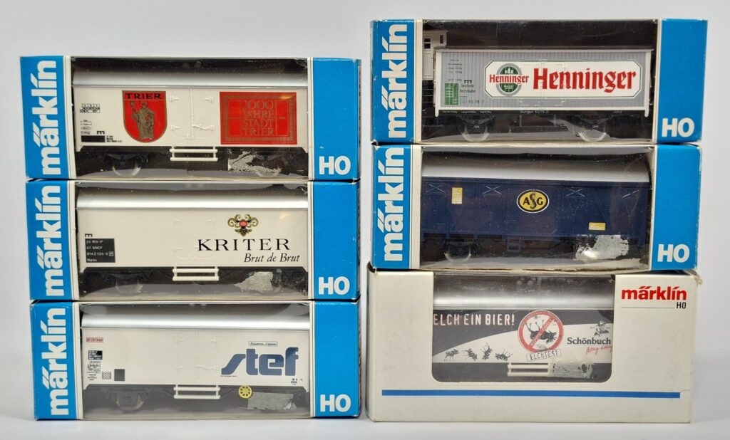 Marklin H0 gauge lot of modern beer wagons in OB