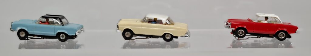 Faller AMS Slotcar Konvolut Mercedes Coupé 3 Stück '60er Jahre