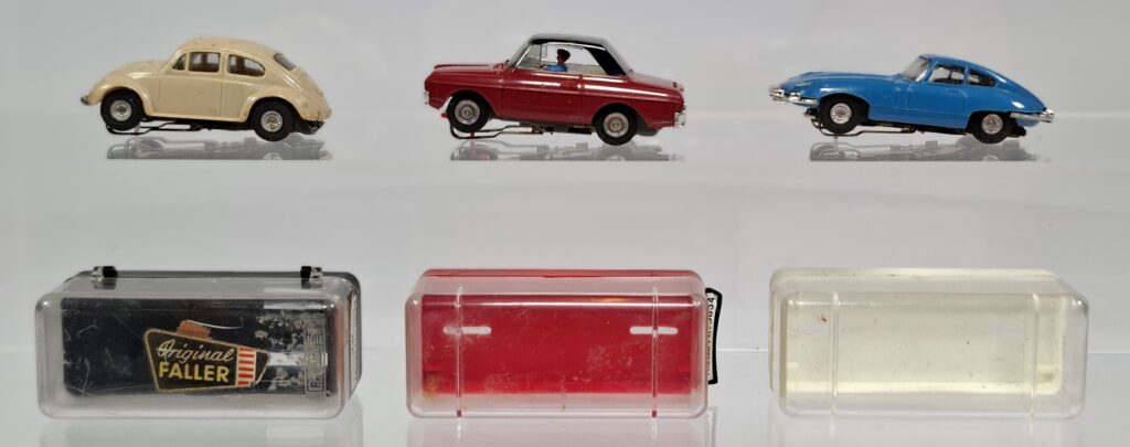 Faller AMS Slotcar Konvolut VW Käfer und Ford Und Jaguar E Type im OKT '60er Jahre