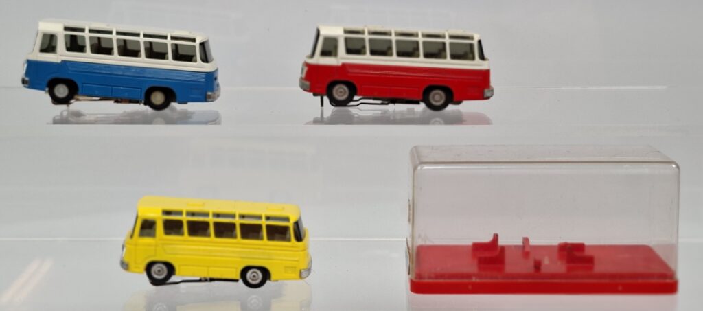 Faller AMS slotcar minibus lot, partly in OB, 1960s