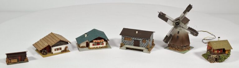 Faller wooden building lot incl. windmill #233 and goods shed #155