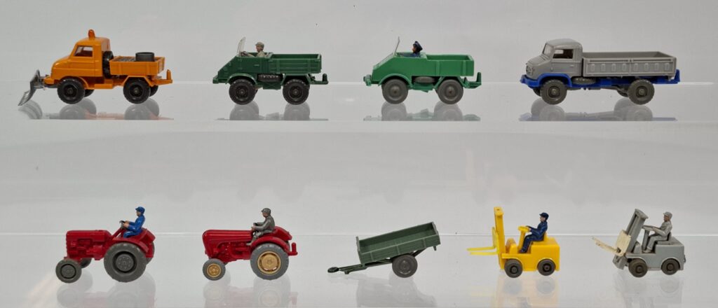 Wiking verglaste Modellautos Konvolut Unimog Trecker '60er Jahre