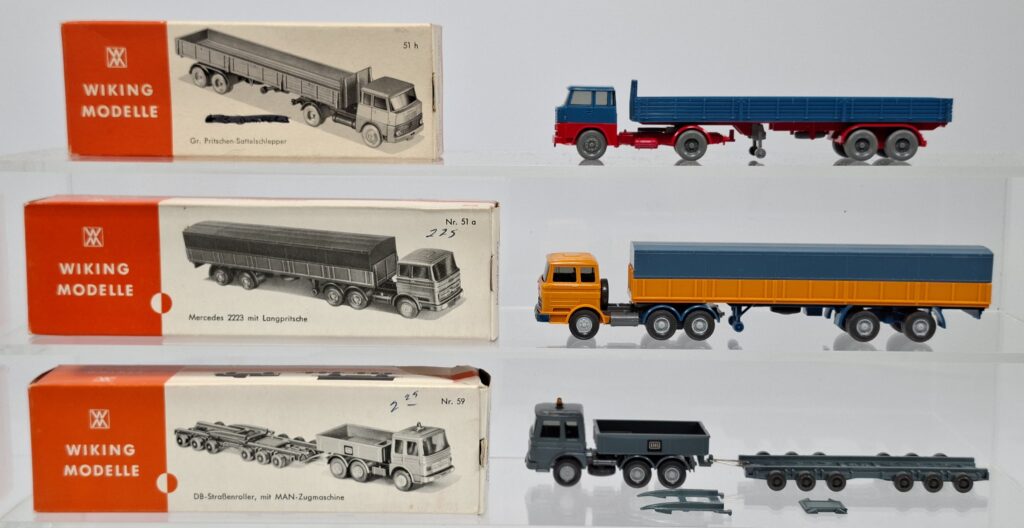 Wiking verglaste Modellautos Konvolut mit diversen LKW im OKT
