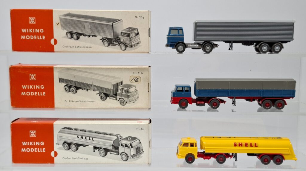 Wiking glazed assorted model lorry lot in OB