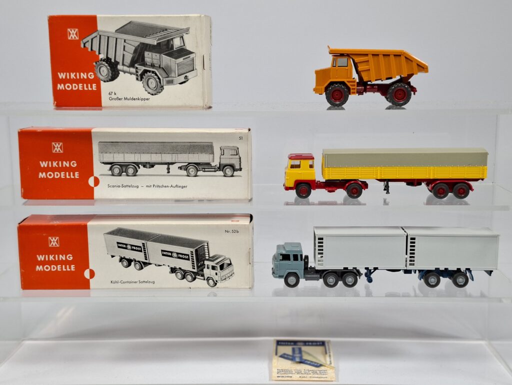 Wiking glazed assorted model lorry lot in OB