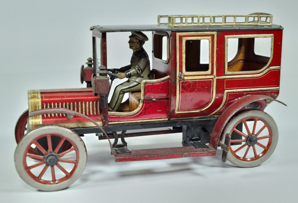 Carette uralt Blechspielzeug Limousine mit Uhrwerk Länge ca. 35 cm um 1910