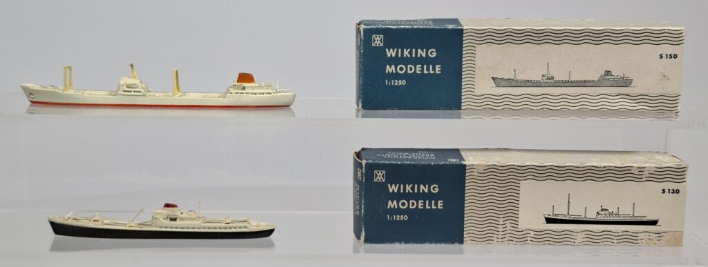 Wiking 1:1250 Nachkrieg Metall Olympic Light #S 150 + Santa Teresa #S 130 im OKT '50er Jahre